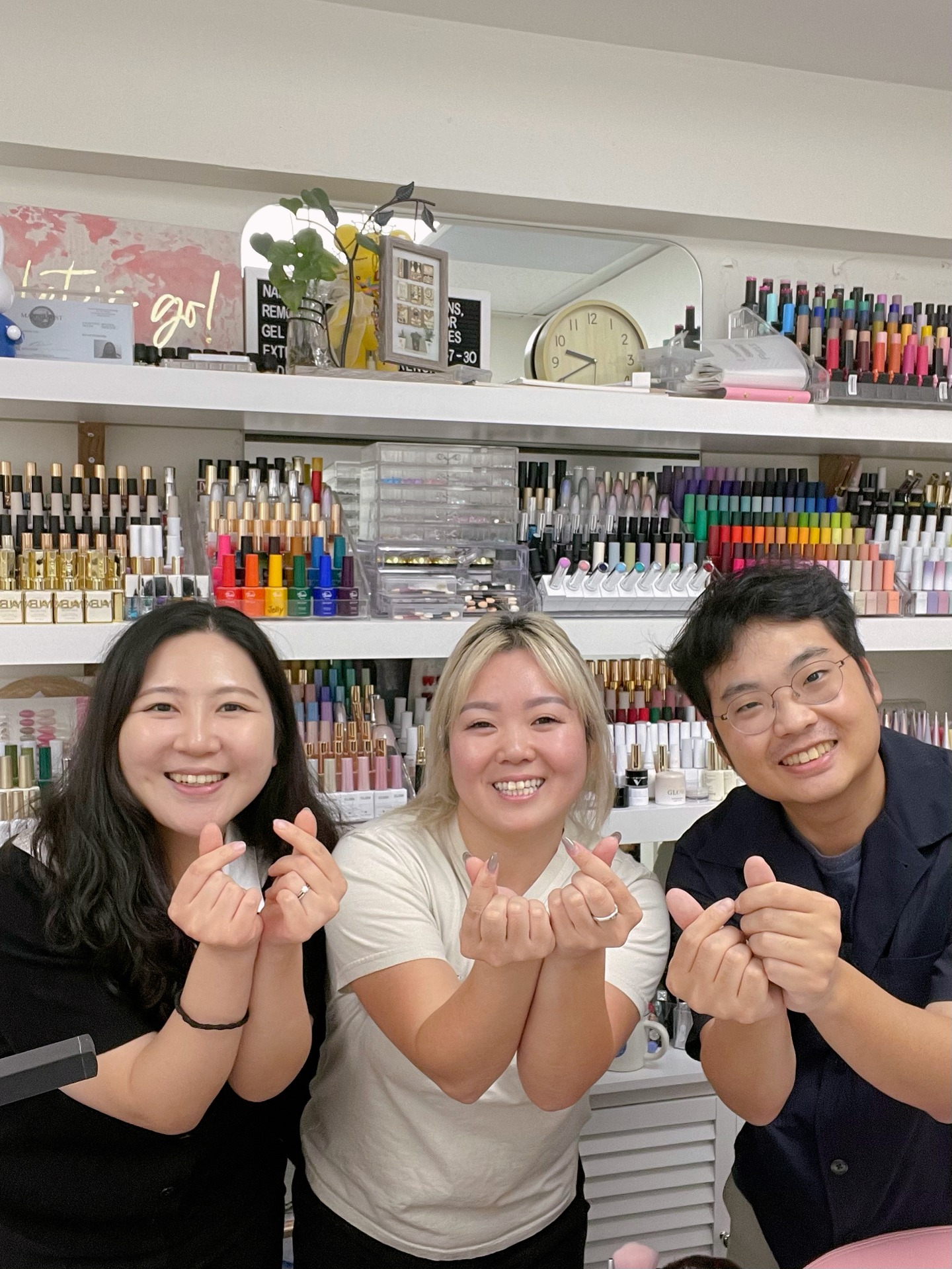 Hanna's colorful private nail studio in Orange County, CA